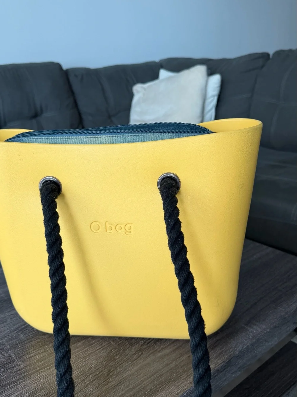 Italian O Bag Modular Tote with Extra Interchangeable Denim Handles